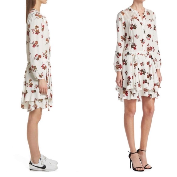 A.L.C. Rori Silk Drop Waist Dress Size 4 - Picture 4 of 10